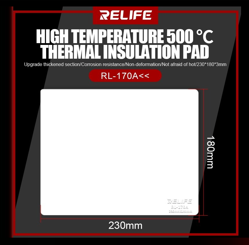 RELIFE RL-170A High temperature heat insulation pad type A/230x180