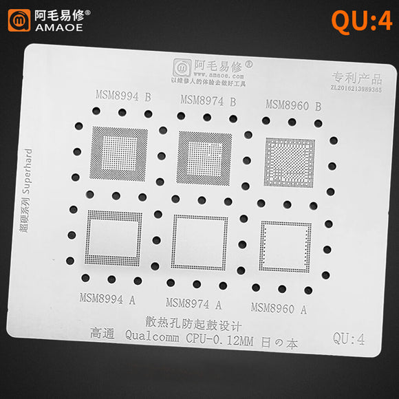 QU4 Qualcom CPU Amaoe Stencil