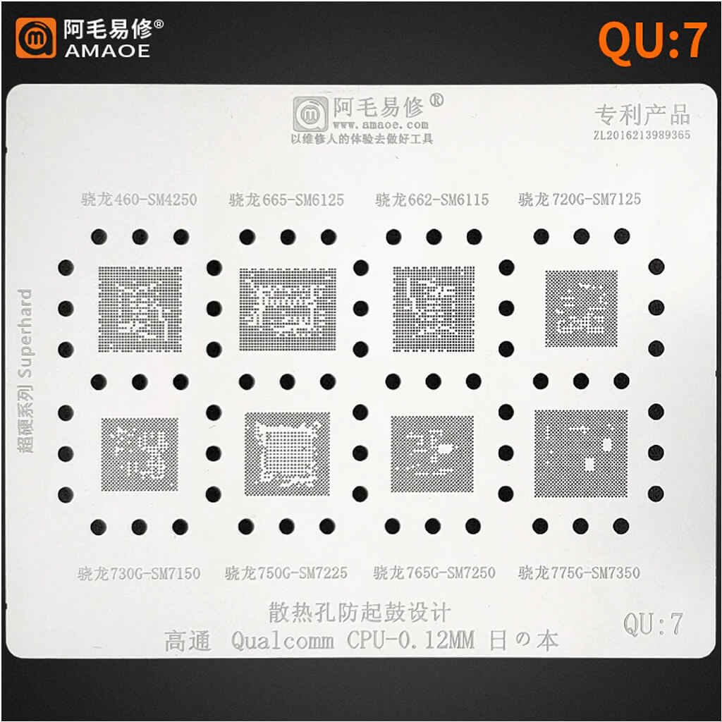 QU7 Qualcom CPU Amaoe Stencil