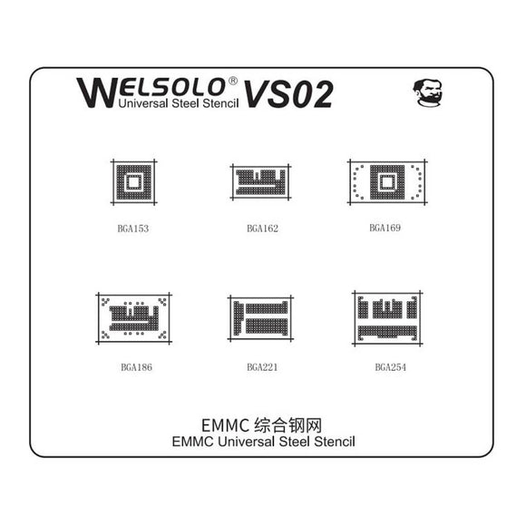 EMMC/EMCP 2D Stencil Welsolo (Mechanic) VS02